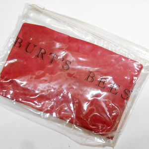 Burt's Bees Clear Makeup Pencil Bag purse tote VTG